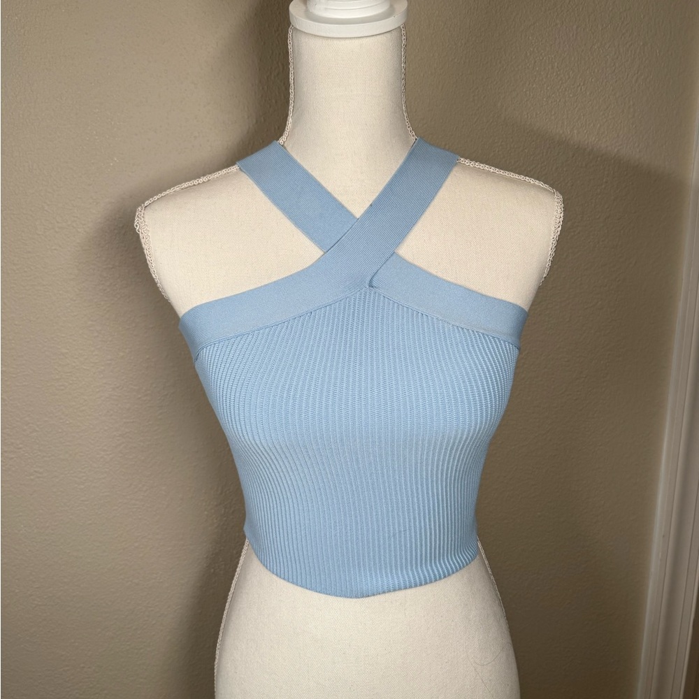 American threads criss cross crop top